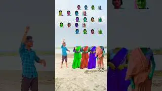 Three cute bhabi vs red dadima correct head matching with tu radha meri main shyam tera songs#shorts
