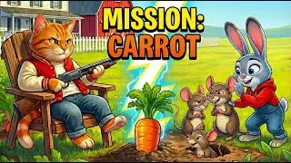 Angry Cat vs Smart Rabbit - The Underground Plan! 🥕💥 #actioncartoon #cartoonvideo