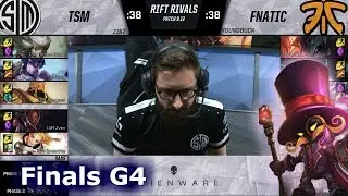 TSM vs Fnatic | Game 4 Relay Race Finals NA vs EU Rift Rivals 2019 LoL | TSM vs FNC