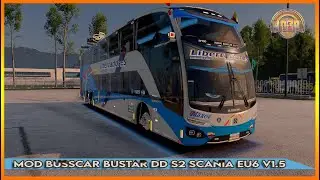 MOD Busscar Bustar DD S2 Scania EU6 + DLC Soun - Skin Libertadores  - Ruta - Alto de Letras ATS.