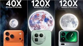 Сравнение Realme GT 8 Pro, iPhone 17 Pro Max и Xiaomi 17 Pro Max в тесте Live Zoom