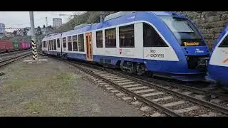 Class 648 DMU 64822 + 648223 arriving at Bratislava Station on 21/11/25