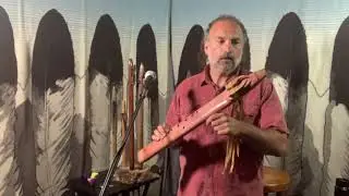 Native American style cedar drone flute low D