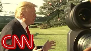 President Donald Trump's full news dump on the White House lawn