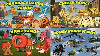 ALL FAMILY Italian Brainrot Animals Meme | Part 8 Song