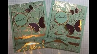 Gilded Autumn Thanks Card