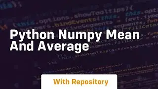 python numpy mean and average