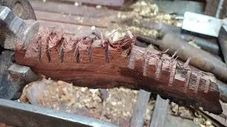 Wood turningidea #woodworking #wood #anotherbrickinthewall #copper #machine 