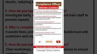 Compliance Officer Job Interview Questions and Answers to ace your Dream Job