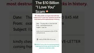 #ILoveYouVirus#Cyber#HackingHistory#CyberAttack#Malware#Phishing#DataBreach#TechHistory #Hacking