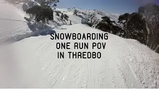 Snowboarding One Run POV in Thredbo