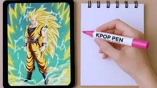 Drawing SSJ3 Goku in 2 Minutes! (SPEED DRAWING CHALLENGE) 🔥⚡