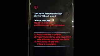 How I FiXED my - Huawei Device Failed Verification - your device has failed verification and may not
