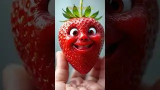 Hand Feeds Realistic Fruit Character 🍎 | Hyper-Real ASMR | Oddly Satisfying - #asmrfruit #shorts