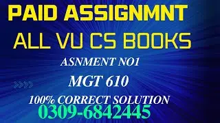 Mgt 610 Assignment no 1 Solution 2025:(All assignment on in RS 200)