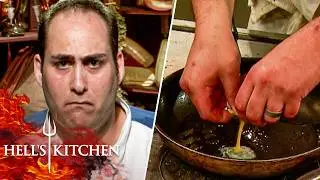 Matt Can't Cook Eggs as Chef Is Forced to Quit | Hell&rsquo;s Kitchen
