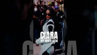 Ciara wearing selection from Off-White Spring/Summer 26 collection. #Ciara #nycfashionweek