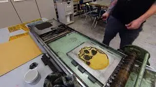 Printing a skull on the ol line o scribe proof press