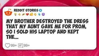 My brother destroyed the dress that my Aunt gave me for Prom, so I sold his laptop and #reddit 