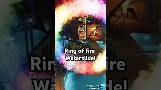 Waterslide LAUNCHING Through Fire!: Aqua Disco #planetcoaster2 #waterslide #waterpark