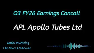 APL Apollo Tubes Concall Q3 FY26 Earnings | APL Apollo Tubes Conference Call 
