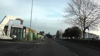 Driving On Tudor Way, Bromyard Road, St Johns & Tybridge Street, Worcester, UK 14th December 2013