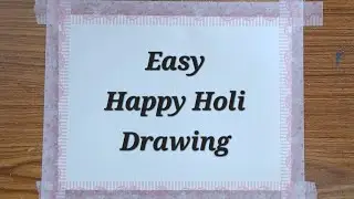 Easy Happy Holi Drawing/Painting | For Beginners |Watercolor/Poster || Tutorial #happyholi #easyart