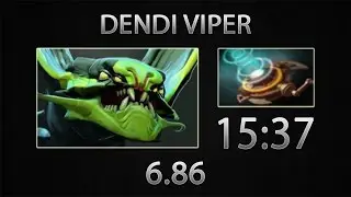 Dota 2 Viper Fast Farm - Dendi - Mekansm - 15:37 [6.86]