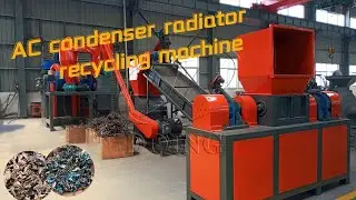 How to remove copper from waste air conditioner radiators? #radiator #recycling #machine