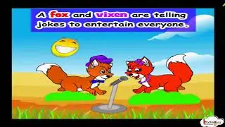 Animated story (Gender words for kids ) - The Lion's Party - Learn Gender Words  -English