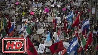 Anti Trump Protests at JFK Airport Following Refugee Ban by President Trump