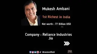Forbes' definitive list of wealth in India, profiling and ranking the country's 5 richest citizens.