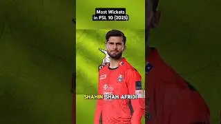 Most Wickets in PSL 10 (2025) #shorts