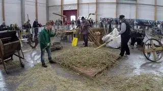 Treckergarage - Agri Historica 2016 - Stroh dreschen und schneiden