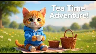 Sunny Tea Picnic with a Little Kitten 🍵 Gentle & Cozy Animation