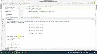 Python Pretty Table Position Move