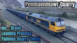 DCR Hired 60095 - Stone Aggregate Loading Penmaenmawr Quarry + Drone Action & Famous Clock !!