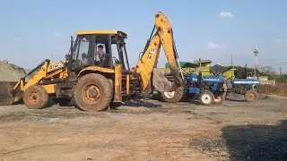 JCB 3DX 𝚝𝚑𝚛𝚎𝚎 tractor loadin𝚐 Imran Roja Mein dusra operator Amir