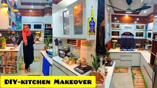 Part1/DIY-kitchen Makeover||The Ultimate Kitchen Transformation|| Zero Budget Small kitchen Makeover
