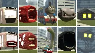 CHOO CHOO CHARLES VS MONSTER CAR EATER VS NEW LIGHTHOUSE MONSTER IN GMOD GARRYS MOD!