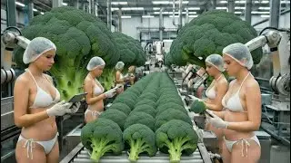 Inside the Broccoli Industry &mdash; From Farm Harvest to Frozen Packs (Full Production Chain)