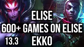 ELISE vs EKKO (JNG) | 9/1/11, 600+ games, Godlike | KR Master | 13.3