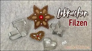 Filzanleitung Lebkuchen * Filzen für Anfänger * Filzen mit der Nadel * Needle Felting DIY