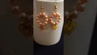 Beautiful Pink Pearl Earrings #earrings #jewelry #shortvideo #jewelrydesign