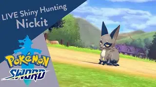 LIVE🔴 Pokemon Sword Almost Overodds Shiny Nickit & Stufful Hunting!