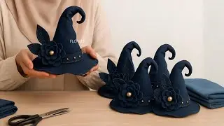 Unbelievable! 🧙‍♀️ DIY Denim Witch Hat That Looks So Cool!