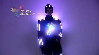 JHD-L0187-LED waterproof luminous clothing remote-control color-changing light clothing jumpsuits