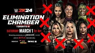 WWE2K24 6 Woman Elimination Chamber Roxanne Vs Bliss Vs Liv Vs Naomi Vs Bianca Vs Bayley SIM EC 2025