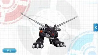 Digimon Linkz #144 Black Ware Garurumon Evolution Black Metal Garurumon