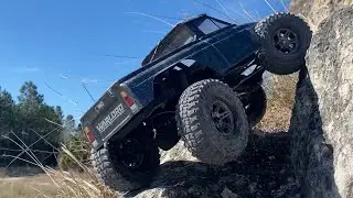 NEW JConcepts Rock Block tire test on Axial SCX10 pro, 1/10 extreme rock crawling off-road 4x4